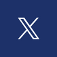Twitter logo in cyan blue square