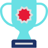 Trophy with 10-pointed star in the middle