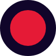 Navy blue and red concentric circles