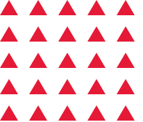 25 red triangles in grid pattern